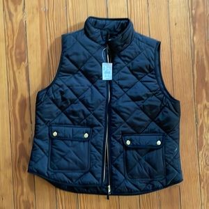 NWT J. Crew Quilted Navy Vest 🍂